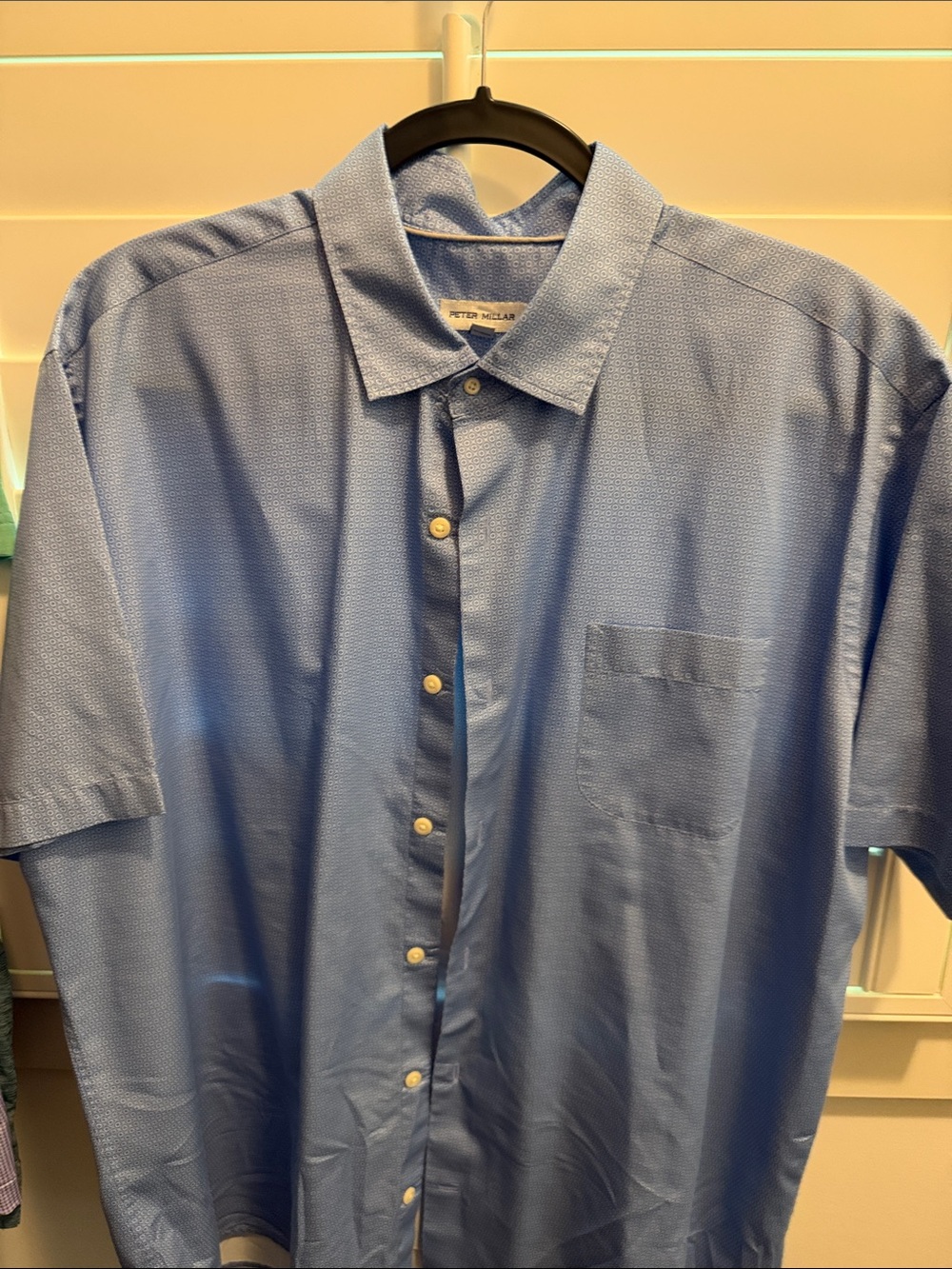 Peter Millar Light Blue Short-Sleeve Button-Down Shirt